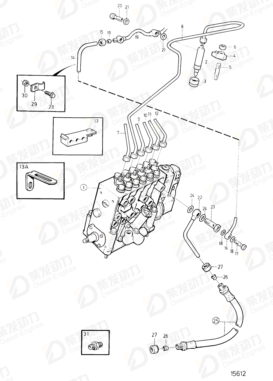 VOLVO Delivery pipe 3978001 Drawing